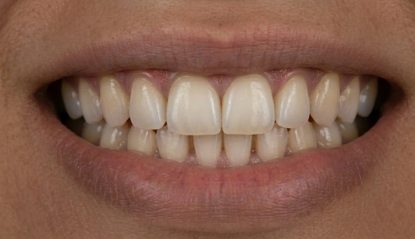 After: Invisalign — spacing and gap closure
