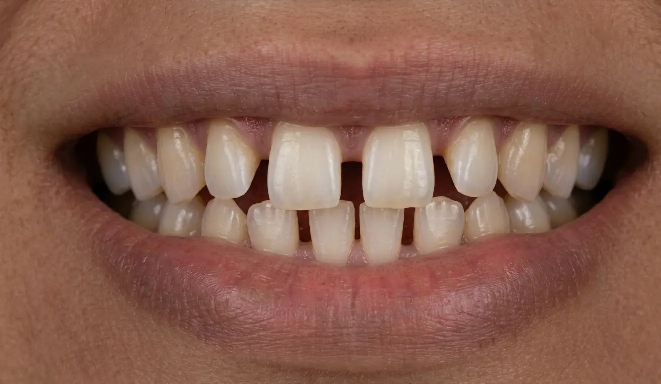 Before: Invisalign — spacing and gap closure