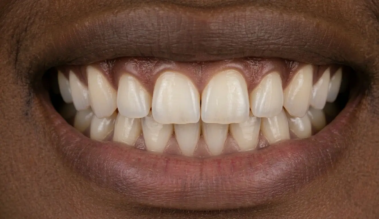 After: Whitening — moderate surface staining