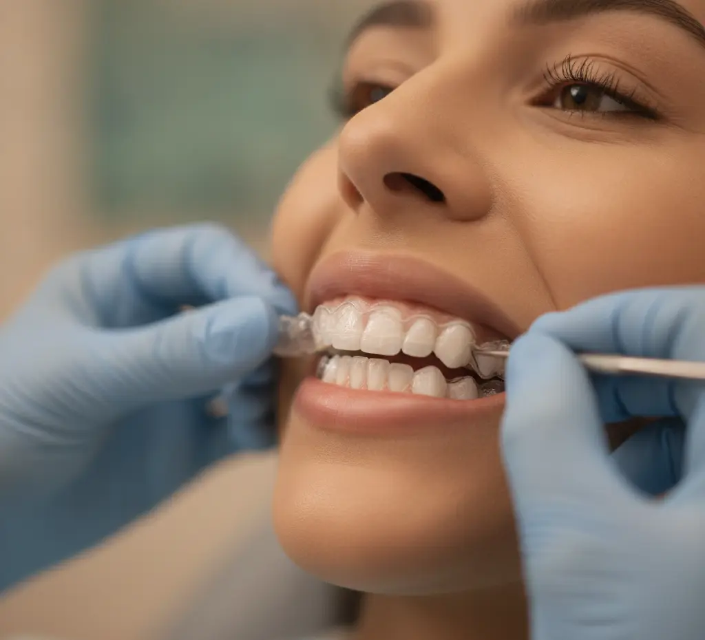 Colocación de guarda nocturna a la medida en Spring Valley Dental, Dallas
